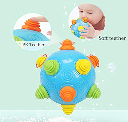Toddler's Music Dancing Shake Ball - Move, Crawl, Bounce, Sensory Learning for Kids and Babies, Fun Gift for Both Boys and Girls - color: Blue
