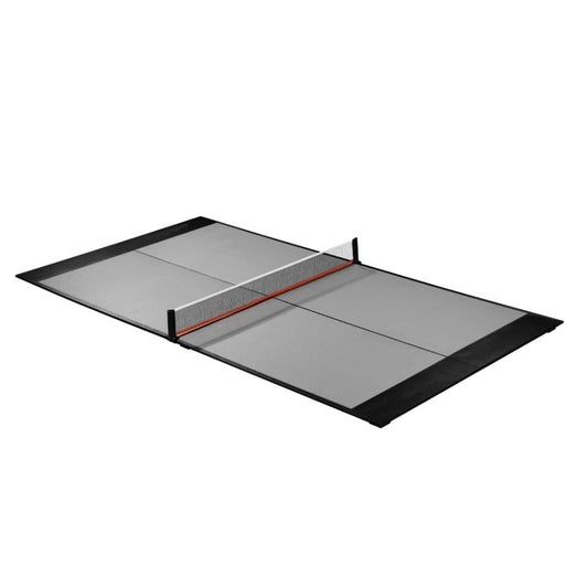 Midsize Foldable Indoor Table Tennis Conversion Top, 84 x 44 in Ping Pong Tabletop with Net & Post, 9mm Thick Playing Surface, Lightweight Compact Design, Easy Fold-Up Storage