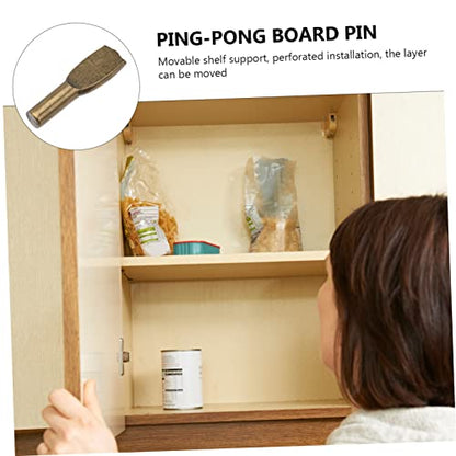 HANABASS Small Shelf Bracket 50pcs Pong Racket Fixing Support Pins for Peg Board Shelves