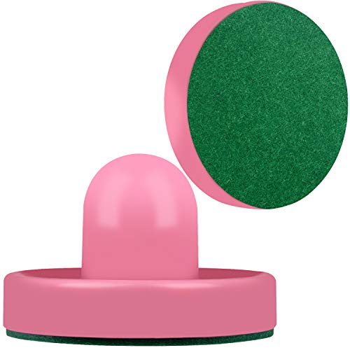 ONE250 Air Hockey Pushers and Red Air Hockey Pucks, Goal Handles Paddles Replacement Accessories for Game Tables (4 Striker, 4 Puck Pack) - color: Pink