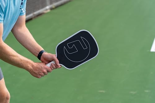 GAMMA RCF Obsidian Pickleball Paddle, Raw Carbon Fiber, 10mm, 13mm, and 16mm Options, Comfortable Molded Foam Handle, Sleak Design, Customizable Handle Weight System - style: Obsidian 16