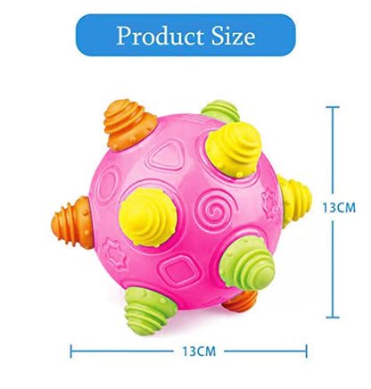 Toddler's Music Dancing Shake Ball - Move, Crawl, Bounce, Sensory Learning for Kids and Babies, Fun Gift for Both Boys and Girls - color: red