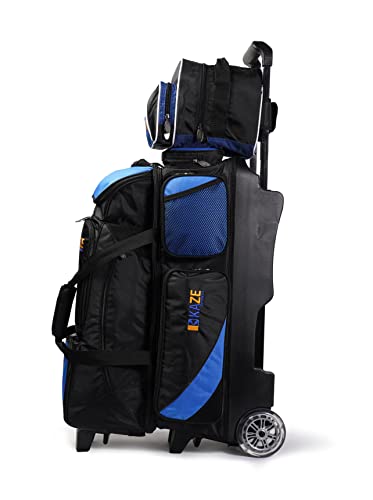 4 Ball Bowling Roller + 1 Ball Add On Spare Tote - color: Blue-Black