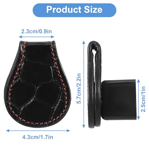 Prasacco Pool Chalk Holder Pool Cue Chalk Holder Magnetic Leather Pocket Clip Snooker Billiard Accessories