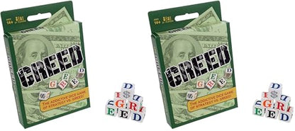TDC Games Greed Dice Game - Great for Party Favors, Stocking Stuffers, Travel, Camping, for Adults and Families (Pack of 2) - size: Travel (Pack of 2)