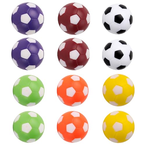 GSE Games & Sports Expert 6/12-Pack Foosball Table Replacement Balls, 36mm(1.42") Tabletop Soccer Football Balls for Foosball Table Accessories - color: Multicolor-12 Pack
