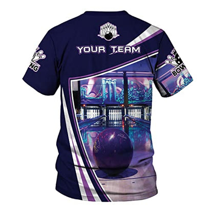 Rivelus Personalized Name Bowling Shirts for Men and Women 3D, Bowling Shirts for Team Bowling, Bowling Shirts Gift - color: Blm 15