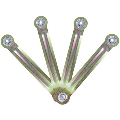 8.66 Inches Glider Bearing Arm Bracket 4Pcs, 7.5 Inches Centers, Yellow | Doule-sealed Ball Bearing, Smooth Movement, Glider Bearing Arm Bracket Set for Patio Bench Chair, Easy Rocker Repair - color: Yellow, size: L 8.9" x 7.5" Centers