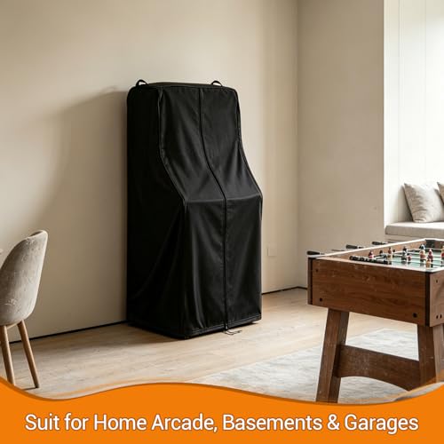 Arcade Machine Cover, Heavy-Duty Waterproof Protection for Pinball & Arcade Cabinets, Fits Most Standard Home Game Machines - size: 31"L x 22"W x 66"H