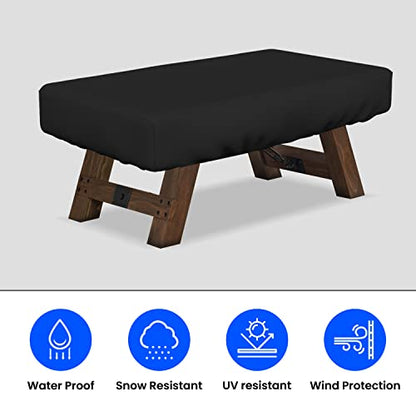 Covers & all Air Hockey Table Covers, Made of 12 Oz Waterproof & UV-Resistant Cover Max Fabric, Suitable for Indoors/Outdoors (88" W x 44" D x 15" H, Black) - color: Black