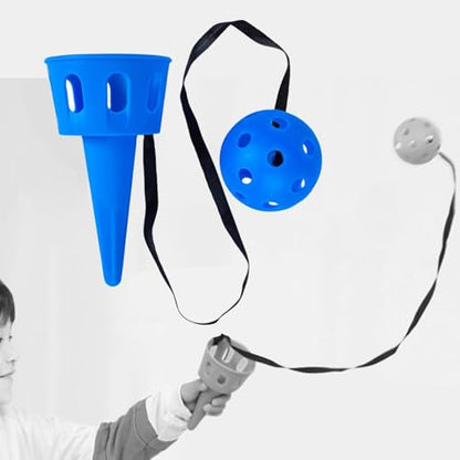 DYNWAVE Throw and Catch Set Sports and Toss Game Attention Fine Motor Skills Ball Catching Cup Ball Catch Game for Kids School Adults