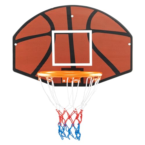 Goplus Wall Mount Basketball Hoop, 26" x 17.5" Indoor Outdoor Basketball Games w/Large Shatter-Proof Backboard, Anti-Tear Net, Door Wall Mounted Basketball Playset for Backyard