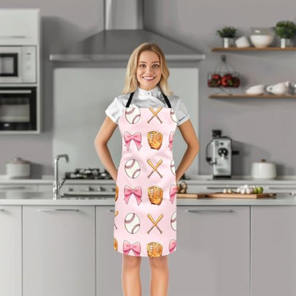 Castle Fairy Boy Soccer Kitchen Apron - color: Baseball Pink