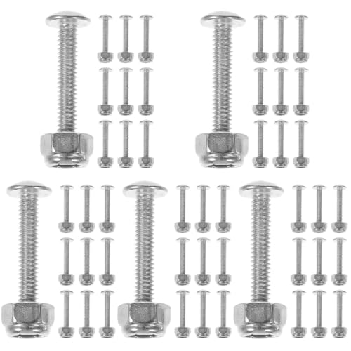 Abaodam Foosball Table Fixation Screws and Nuts 50Pcs Metal Hardware Fasteners for Secure Foosball Player Assembly and Stable Gameplay