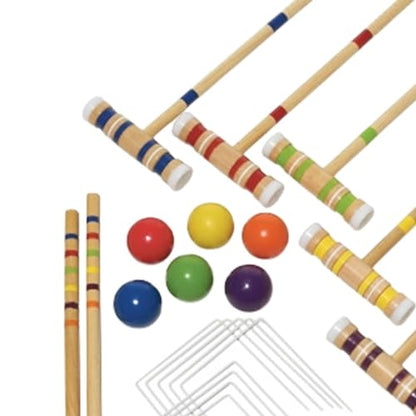 Croquet Set for 6 Players Lawn Croquet Game Set, Premium, Six Player Croquet Set