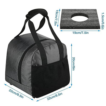 Single Ball Bowling Bag, 1 Ball Bowling Tote With Padded Ball Holder, Mesh Pocket, Padded Handle