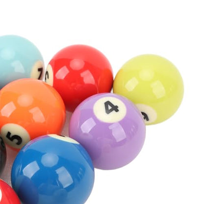 Billiard Balls Complete 16 Ball Set, Billiard Pool Balls, Professional Regulation Size Billiards Pool Balls Set, Resin High Friction Prevention, Pool Table Accessories