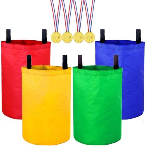 Potato Sack Race Bags, Colorful Durable Sack Race Bags Outdoor Lawn Games for Kids & Childrens, No Odors or Messy Fibers, Birthday Party and Outdoor Family Games Set… - color: Potato Sack Race Bags