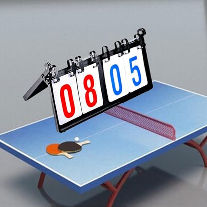 Portable Flip Scoreboard 4 Digit Tabletop Score Board for Sports Competition