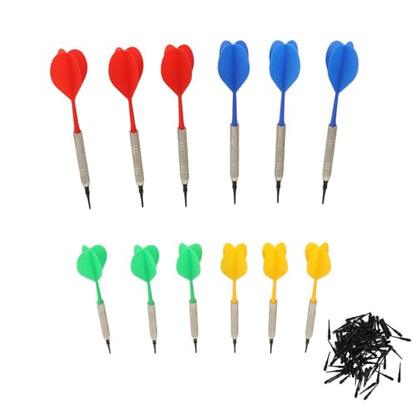 Soft Tip Darts, 12PCS Plastic Professional Indoor Darts Set Soft Tip Darts with 100PCS Dart Tips Electronic Dartboard Games for Beginners Practice
