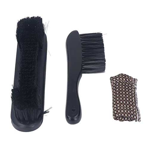 Billiards Pool Table and Rail Brush Set, Cue Cleaning Cloth, Club Wipe Dry Cloth, Pool Table Accessories Brush Kit for The Cleaning and Maintenance of Billiard Tables - color: Black