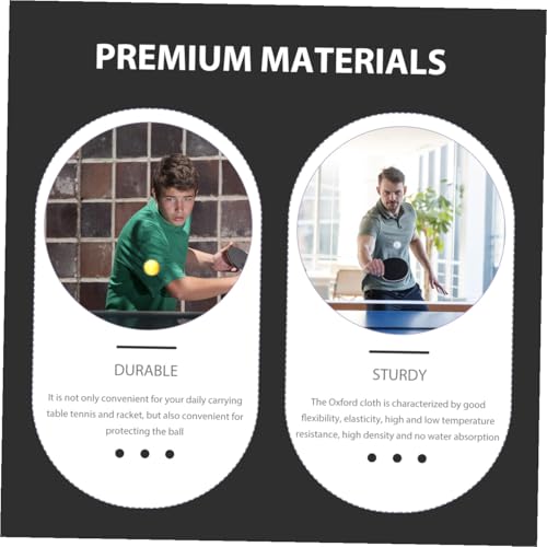 Yardwe Table Tennis Paddle Storage Bag Reusable Protective Fixed Case Black Semi-Circle Design Suitable for Ping Pong Paddle and Ball Storage