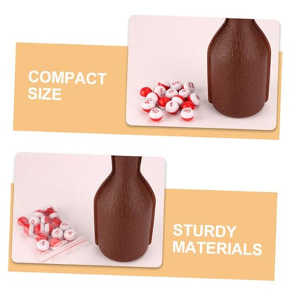 Toyvian 2pcs Billiard Dice Shaker Bottle Set – Plastic Billiard Ball Props for Pool Games – Portable Party Dice Props for and Snooker Entertainment
