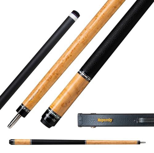 Carbon Fiber Pool Cue,11.8mm/12.5mm Low Deflection Cue Stick,Professional Pool Stick with Case - color: Bird Eye Maple, size: 11.8mm