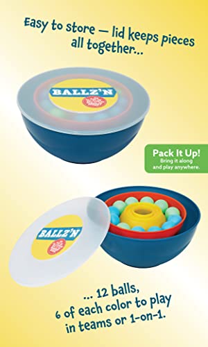 Little Kids Ballz'n | The Fast Paced Pong Ball Bouncing Trick Shots Game for Tipsy Adults and Family Night Fun Board Floor Party Adult Portable Easy Storage 2-6 Players
