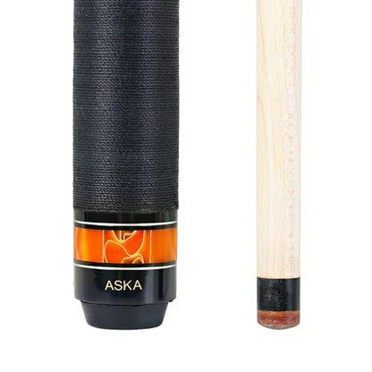 ASKA Fireball Jump Break Cue Stick, 3-Piece Pool Cue, 13mm Phenolic Tip, Quick Release Joint, Hard Rock Maple Shaft, 58" Break/Jump Billiard Cue - style: 21-Ounce