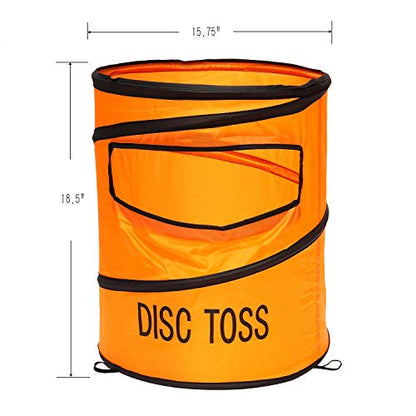 Win SPORTS Folding Disc Toss Game Set - Flying Disc Toss Dunk Game Set - Includes 2 Disc Targets with Bean Bag & 2 Flying Discs & Carrying Case - Great for Backyard,BBQs,Tailgating