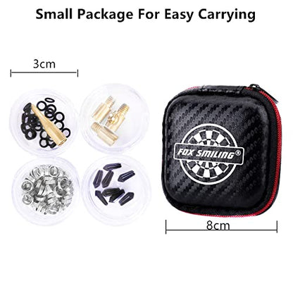 Dart Tool Kit, 145PCS, with Steel Rubber O Ring, Stone Sharpener Dart Repair Accessories Set Flight Protector and Weight Add A Grams,Small Packaging Easy Carrying