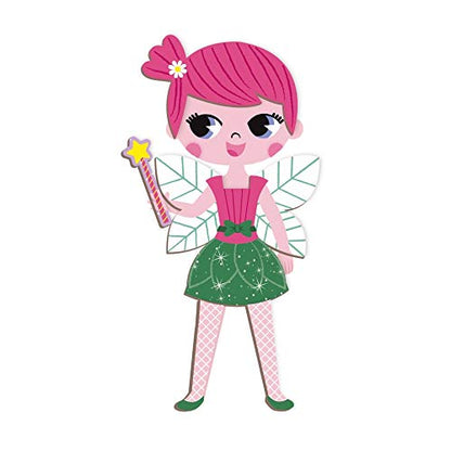 Janod - MagnetiBook 55 pc Magnetic Girl's Costumes Game - Creative Play - Enhances Creativity and Cognitive Skills - Portable Design, STEM Learning, Boosts Confidence - style: Magnetic Girl Costumes Game