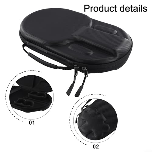 Table Tennis Racket Case, EVA Hard Shell Pong Paddle Holder, Waterproof Storage Bag for 2 Rackets and 4 Balls, Travel Carry Box with Handle, Yellow