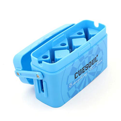 CUESOUL ANTIE Hard Dart Case with Peking Opera Mask Design and Dart Flights Case for Your Choice - color: Dart Flight Case-Blue
