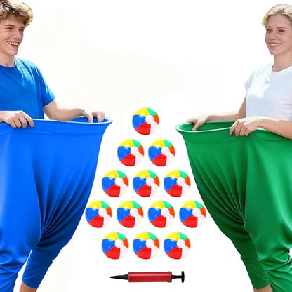 Granny Pants Yard Game Oversized Granny Pants Outdoor Games Party Set - color: Blue and Green