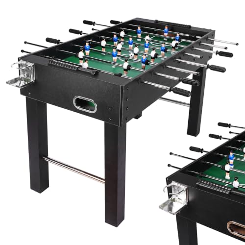 47Inch Large Size Foosball Table for Adults Competition Full Size Soccer Game Table Football Arcade Heavy-Duty Playing Machine for Indoor Game Room