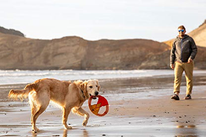 Ruffwear, Pacific Ring Dog Toy, Interactive Fetch and Tug Toy for Playing and Training, Sockeye Red - color: Sockeye Red