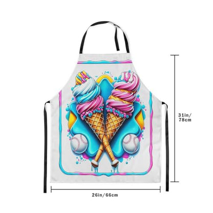 Manfei Baseball Kids Kitchen Apron - color: Blue