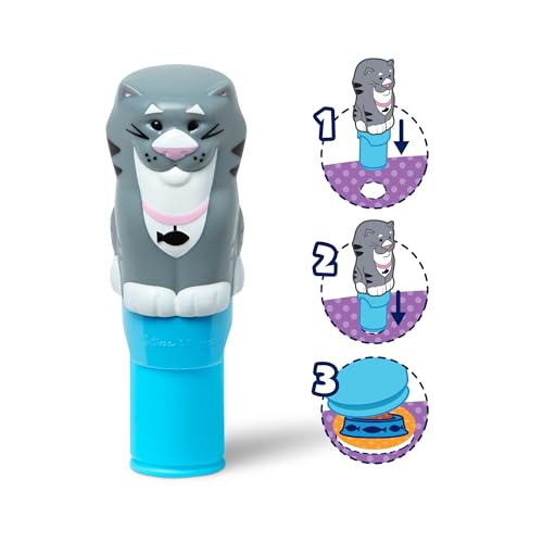 Melissa & Doug Sticker Wow!™ 24-Page Activity Pad and Sticker Stamper, 300 Stickers, Arts and Crafts Fidget Toy Collectible Character – Cat - for Kids Ages 3+ - FSC Certified - color: Cat, size: Single