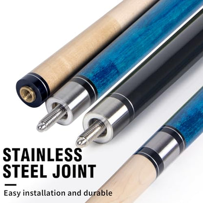 AKLOT Pool Cues,58" Pool Cue Stick Canadian Maple Wood Billiard Cues Sticks for Professional Billiard Players 18 19 20 21 oz - color: 2 PCS 19oz 21oz