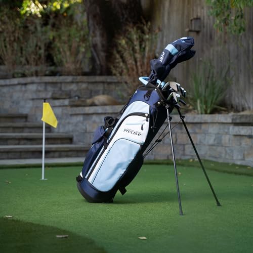 Precise M3 Complete Womens Golf Clubs Set, Includes Driver, Fairway, Hybrid, 7-PW Irons, Wedge, Putter, Stand Bag, 3 H/C's, Golf Clubs Women Right Handed - color: Blue, size: Petite Size -1"