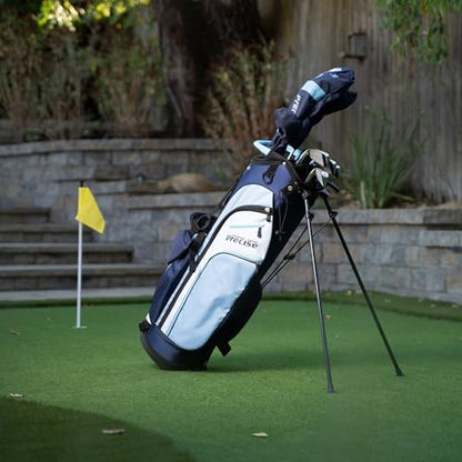 Precise M3 Complete Womens Golf Clubs Set, Includes Driver, Fairway, Hybrid, 7-PW Irons, Wedge, Putter, Stand Bag, 3 H/C's, Golf Clubs Women Right Handed - color: Blue, size: Standard