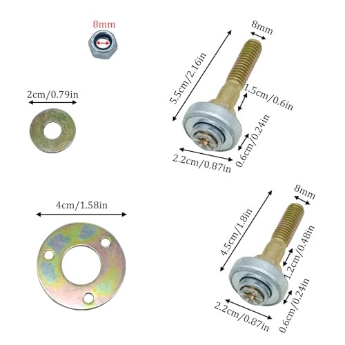 4 PCS Furniture Rocking Chair Bearing Connecting Piece Rocking Chair Bearing Screws Bolts Kits Furniture Connecting Accessories (45,55 mm)