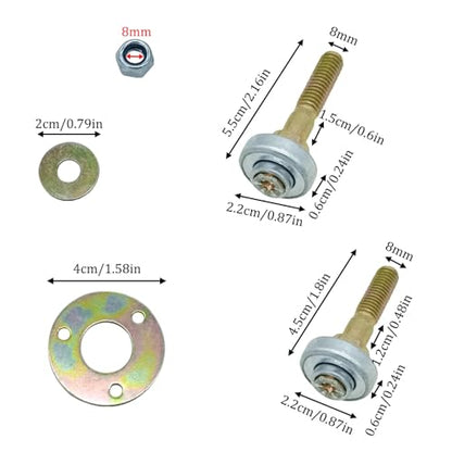 4 PCS Furniture Rocking Chair Bearing Connecting Piece Rocking Chair Bearing Screws Bolts Kits Furniture Connecting Accessories (45,55 mm)