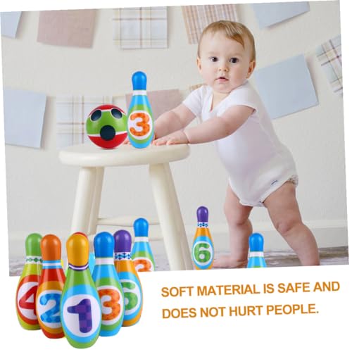Mini PU Solid Bowling Pins Balls Safe Indoor Sports for S Physical Training and Educational Development Fun Game for Beginners