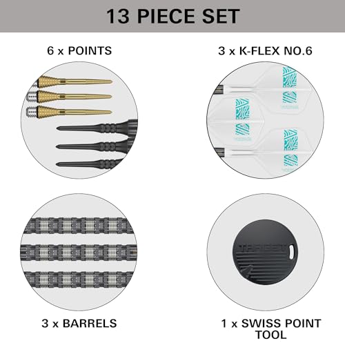 Target Darts Rob Cross 95K Soft Tip 95% Tungsten Dart Set, 18G | Voltage Player-Edition Darts Set with Pixel Tips, K-Flex Flights, Soft Tip Electronic Darts Set