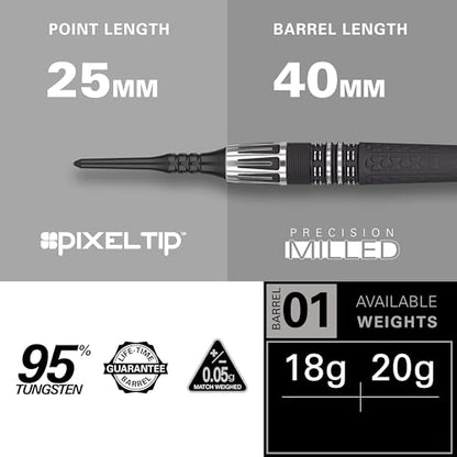 Target Darts Phil Taylor Power 9-Five Gen 10 18G 95% Tungsten Soft Tip Darts Set