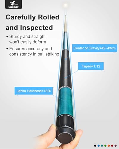 Set of 4 58" 2-Piece Pool Cue Sticks - 4 Distinct Colors, 18-21Oz | Weights 18,19,20,21 oz. Imitation leather grip. For adults/men/women, house bar/league play, or self-use/gift - color: Purple+Red+Teal+Black