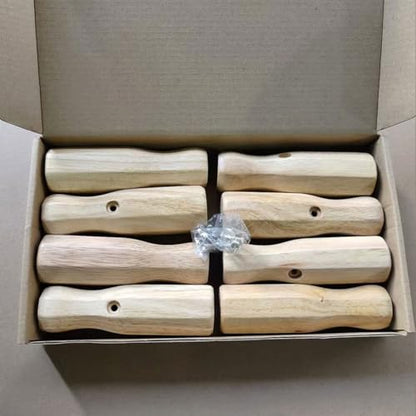 8pcs Foosball Table Handles Solid Wood Nonslip Grip with Screws 125mm Length 16mm Inner Diameter,for Most Soccer Table Rods Red Black Yellow (yellow) - color: yellow
